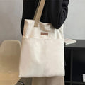 Women's Tote Bag Canvas Sewing Thread Large Capacity Advanced Sense Handbag