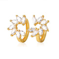Fine Jewelry Wholesale Fashion Woman Birthday Wedding Gift Circle Zircon Hoop Earring