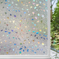 UDK Rainbow Decorative Window Film Privacy Stained Glass Vinyl Self Adhesive Film Static Cling Insulation Window Sticker