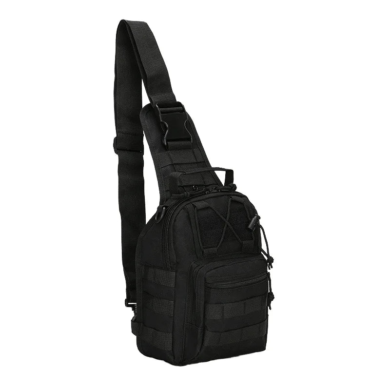 Wholesale In-Stock Outdoor Camouflage Single Shoulder Messenger Bag Fishing Chest Gym Hiking Camping Zipper Closure Polyester