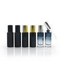 Printed 30ml Cylinder Glass Skin Care Cream Serum Bottle Flat Shoulder Screw Neck Cosmetic Empty Press Button Dropper Bottles