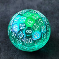 Bescon Dazzling Blue 100 Sided Dice Game Dice D100 Polyhedral Solid 100 Sides Dice 45MM in Diameter (1.8inch)