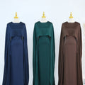 Maxi Dress Ramadan New Muslim Abaya 2 Pieces Set Islamic Clothing Women Long Sleeve Modest Maxi Dress