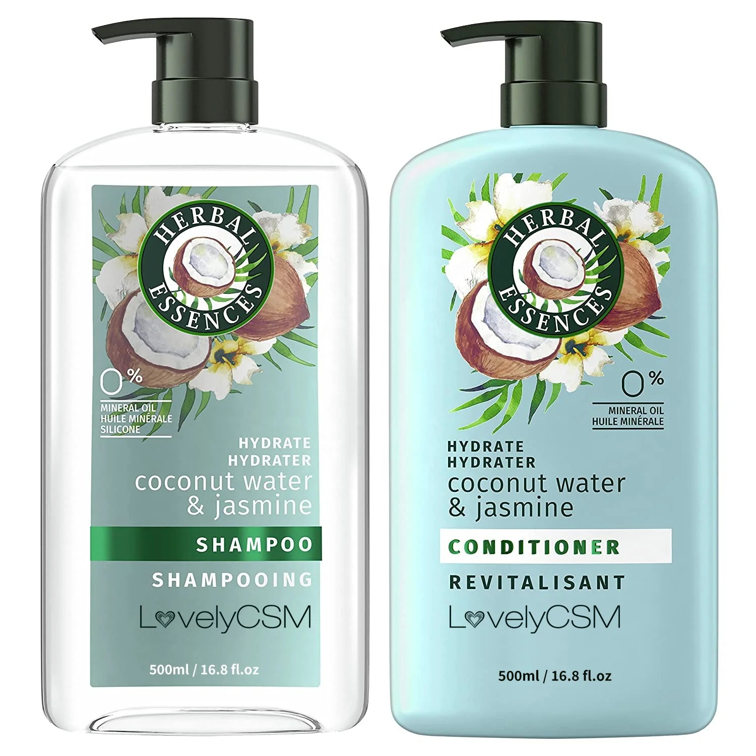 Organic Anti-Dandruff Shampoo and Conditioner Virgin Coconut Oil and Flower Jasmine Essential Oil Spa Salon Wholesale