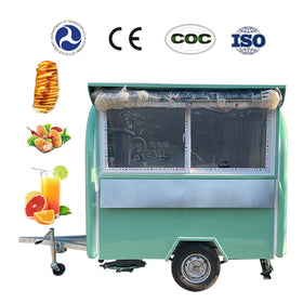Customized Mobile Fast Food Trailer Ice Snack Vending Cart Customized Food Truck Trailer With Full Kitchen Equipments
