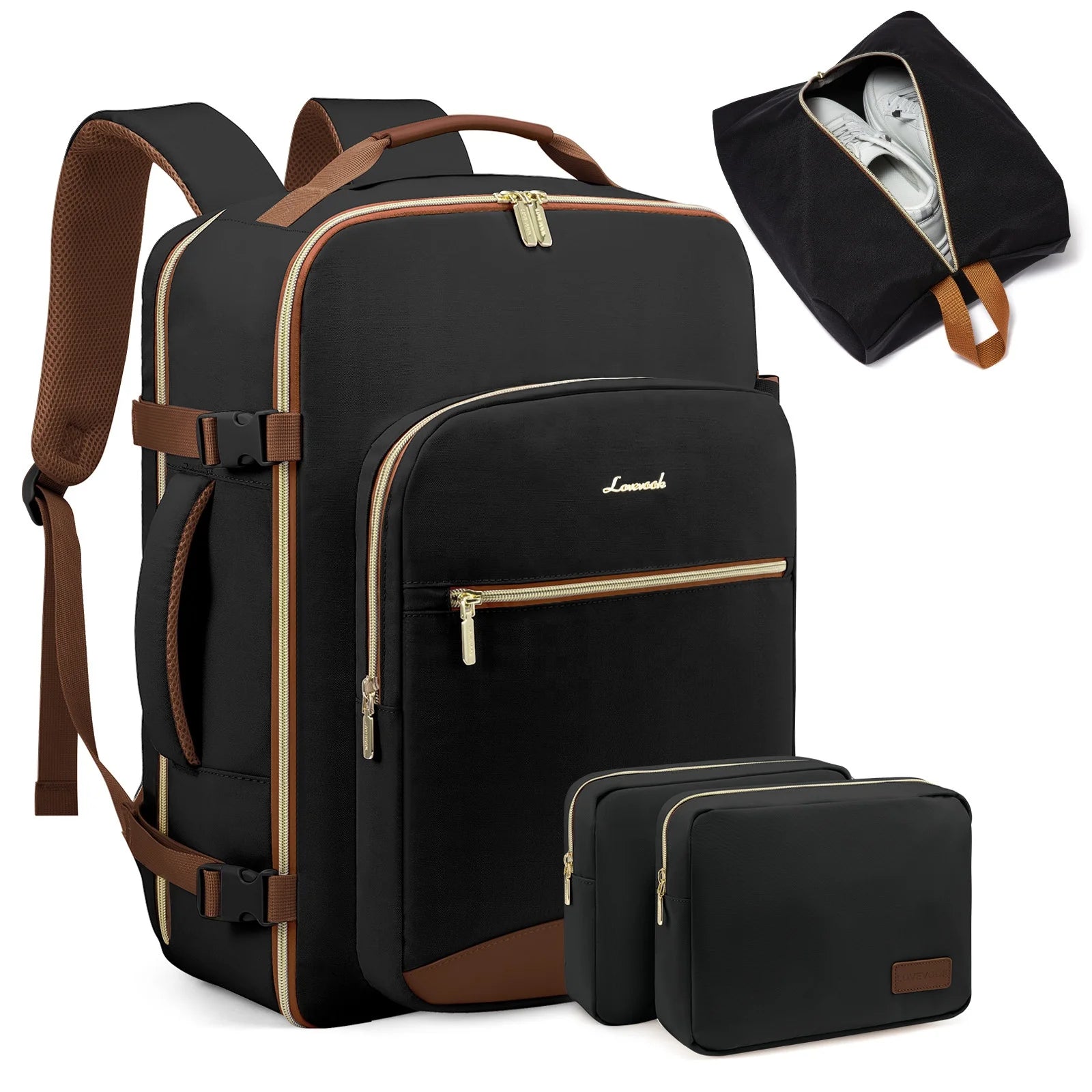 LOVEVOOK 40L Large Carry on Camping Hiking Backpack Bag for Outdoor Airline Approved Weekender Sports Travel Laptop Backpacks
