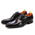 2021 Hot Sale Pointed Lace up Multiple Colour Men's Dress Leather Shoes Full Genuine Leather for Office Business