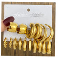 VKME Fashion 18k Gold Plated Stainless Steel Chunky Hoop Earring for Women Gift