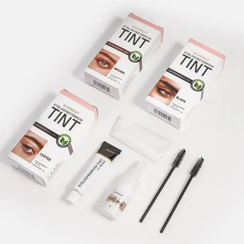 Wholesale Custom logo Permanent Dyeing Enhancers Eyebrow Eye Lash Brow Tint Cream Lamination Kit Set Private Label