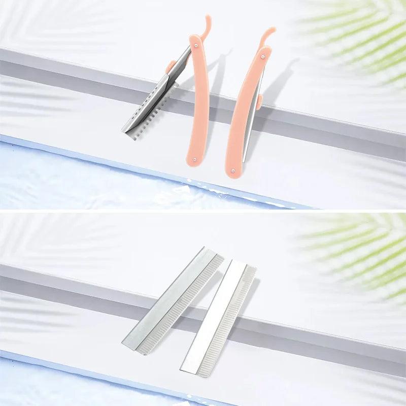 SBelle Top Seller Professional Eyebrow Razor Trimmer with 5 Stainless Steel Blades for Make-up Use
