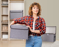 Organizer Bins Storage Cube Bins Cube Bins Set of 4 White Baskets for Organizing Storage Boxes Decorative for Organizing