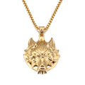 KALEN Punk Wolf Head Men's Pendant Trend Retro Wolf Totem