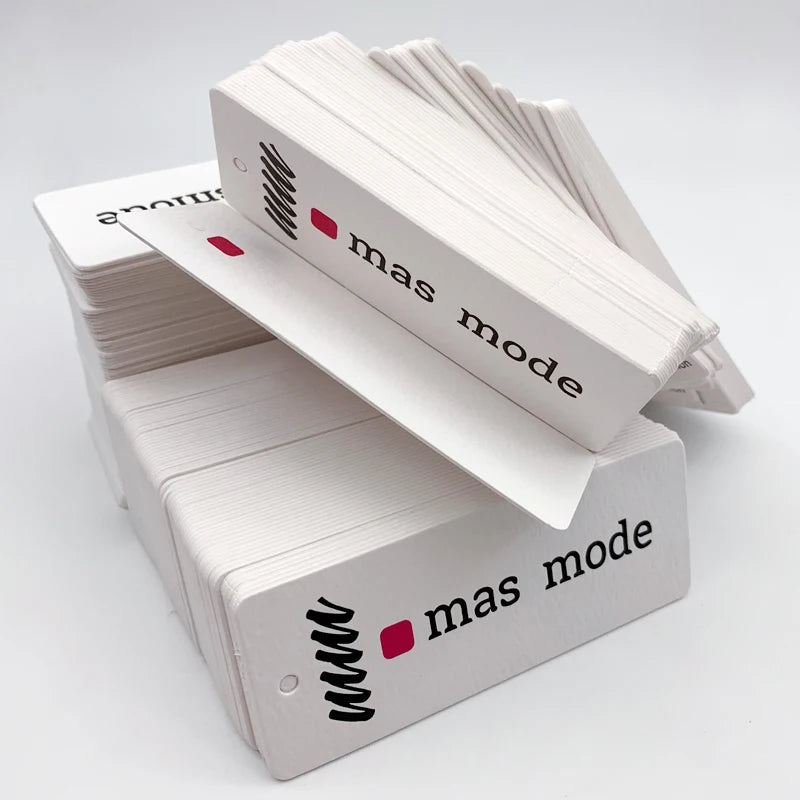Personalized Clothing Swing Tag Gift Tag Products QR Code Marketing Cards Paper Custom hang Tags