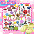 Customized Wholesale 2D Diy Clog  Balloon Dog Shoes Decoration Cute Holiday Star Candy Shoe Charms for Kids