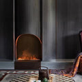 Vapor Steam Water Fireplace Atomizing Mist Insert Neon Flame Decorative Led 3D Electric Fireplaces Indoor Modern 304 Steel Black