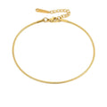 Fashion Non Tarnish 18k Gold Plated Stainless Steel Snake Chain Anklets  Cute Charm Bracelet for Party Men and Women