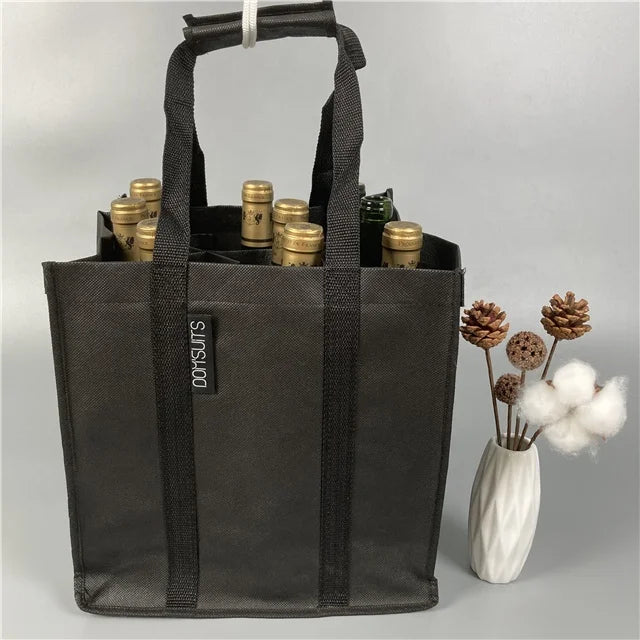 9 Bottles Non-Woven Wine Bag Customised Insulated Wine Carrier Tote Bag Tote Bag for Wine