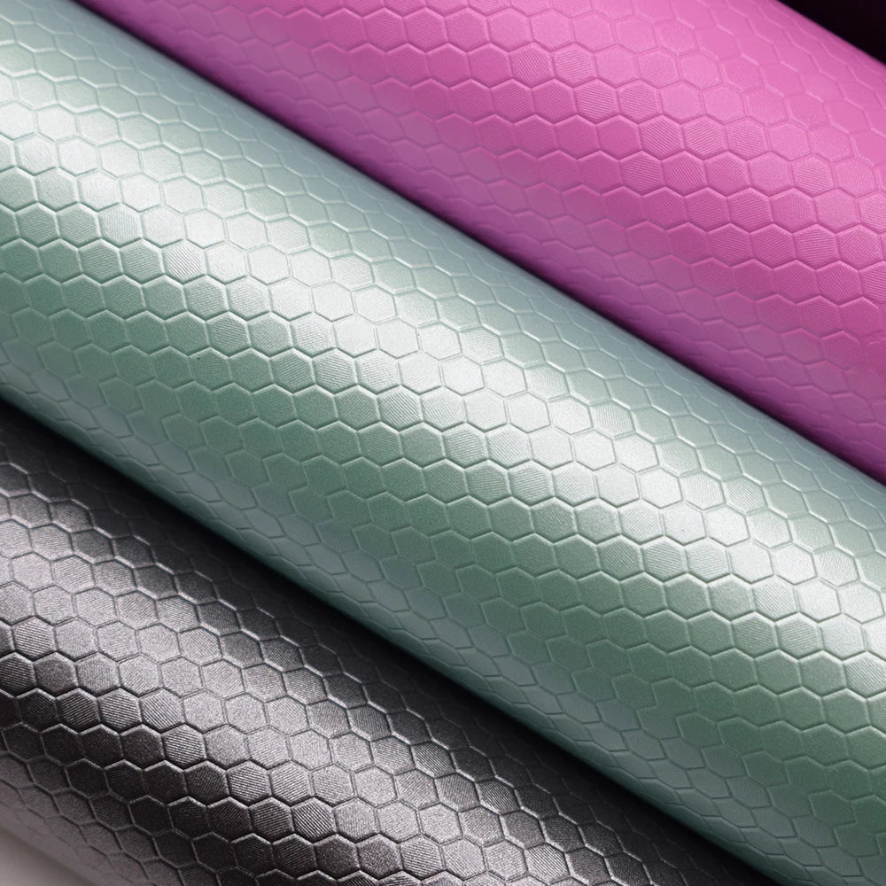 Honey Net Embossed Synthetic PU Leather Fabric Waterproof Decorative Notebook Bags Furniture Belts Home Textiles Sofas Woven
