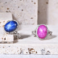 N0030RMS Abiding Ladies Jewelry Wholesale Cabochon Cats Eye Gem 925 Sterling Silver Big Rings Jewelry Women