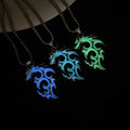 K171 Wholesale Stainless Steel Chain Glow in the Dark Luminous Wolf Totem Pendant Men Hip Hop Punk Fashion Jewelry Necklaces