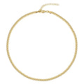 Trend Shimmering Fancy Women Body Gold Link Chain Chock Necklace Jewelry