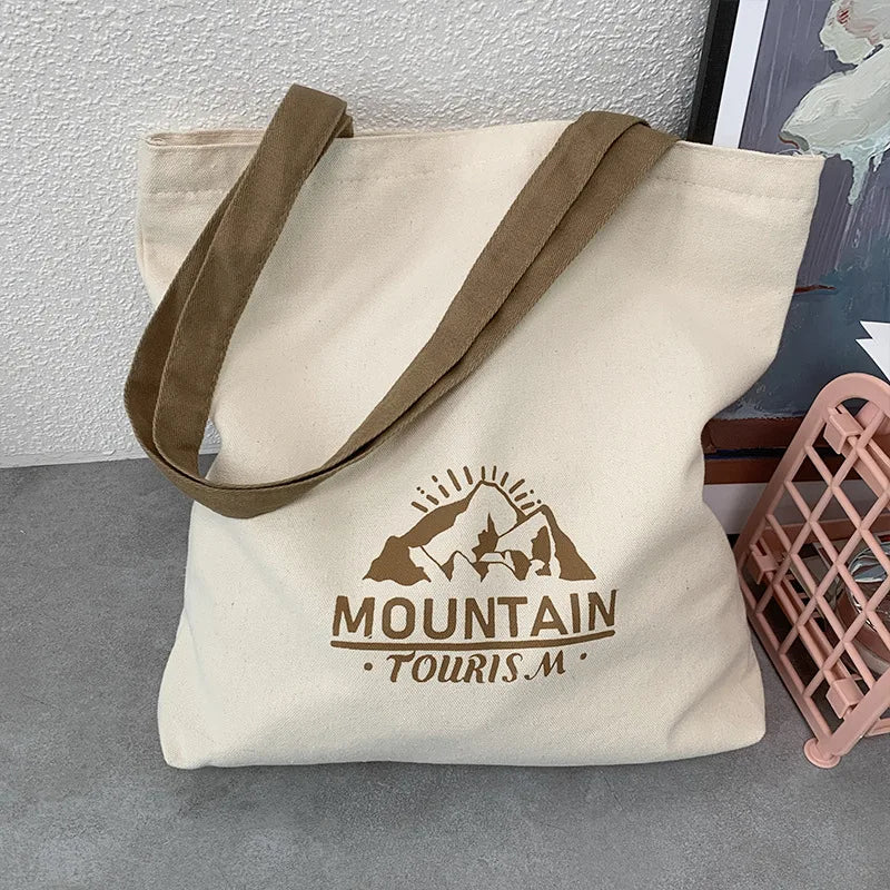 Fashion Simple Small Order Custom Animal Letter Canvas Vest Bag Shoulder Bag Storage Printing Daily Advertising Bag