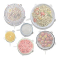 Kitchen Tool Lids Food Fresh-Keeping Covers Preservation  6 Pcs Set Silicone Fresh-keeping Cover