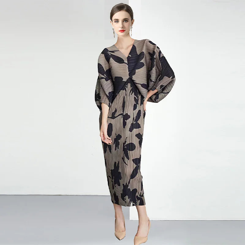 NEW Trend Summer HOT Sale Women's Bohemian Chiffon Natural Waist Floral Print Knee-Length Bride Wedding Party Evening Casual