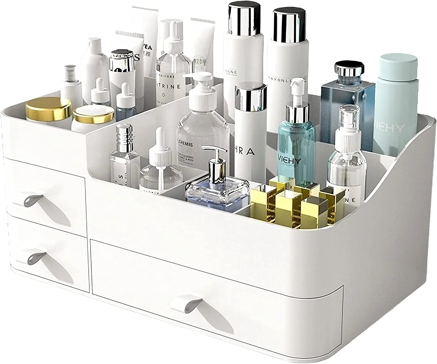 Makeup Organizer for Vanity Large Countertop Organizer with Drawers Cosmetics Storage for Skin Care