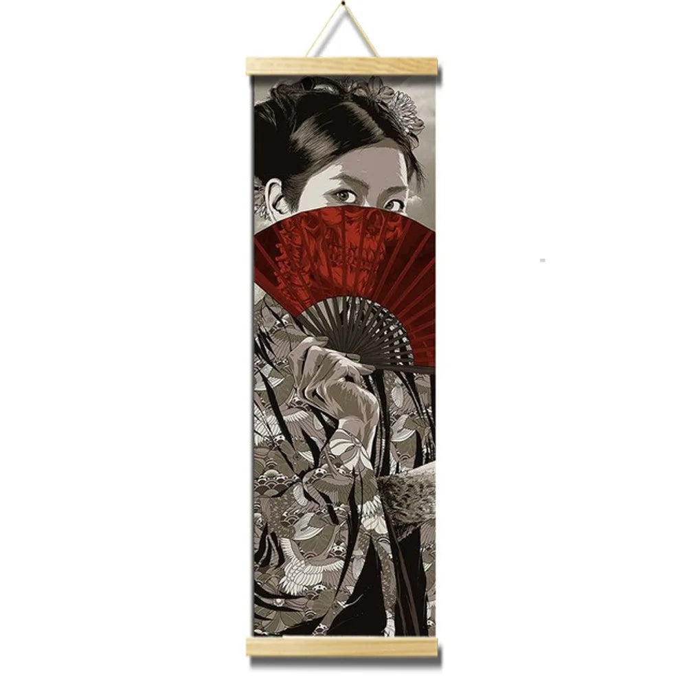 Japanese Kabuki Finished Home Mural Spray Painting New Wholesale Promotional Flags & Banners