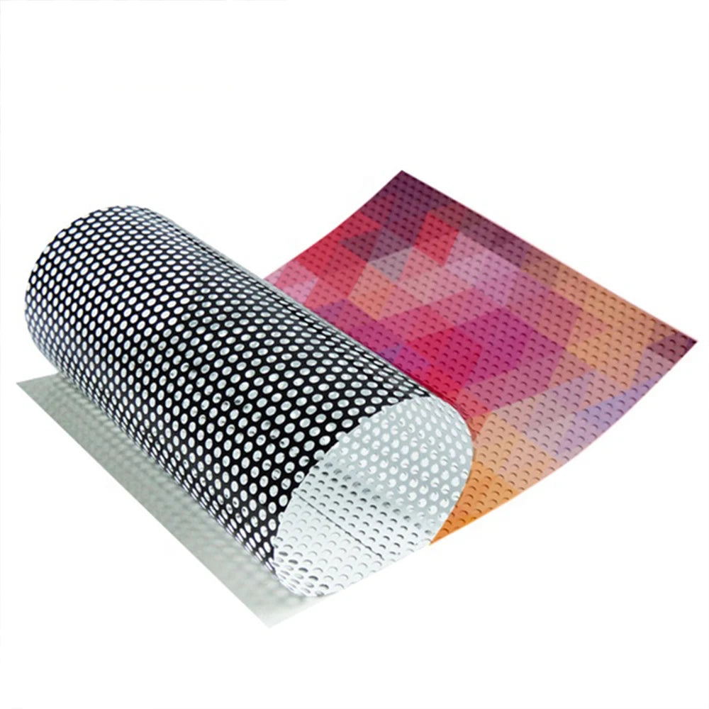 Perforated Vinyl Sticker Film Luminousness 30% One Way Vision for Glass Window