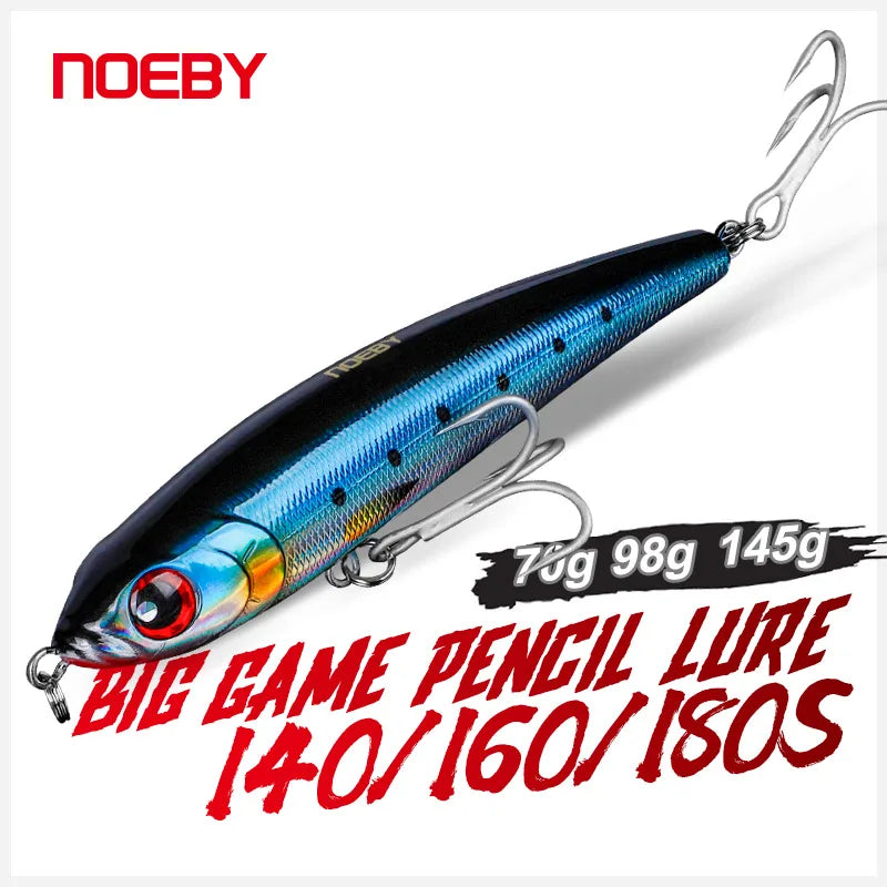 Noeby 14/16/18cm Sinking Pencil Lure Fishing Bait Sea Senuelos De Pesca Hard Stick Bass Lure Swimbait for Casting Trolling