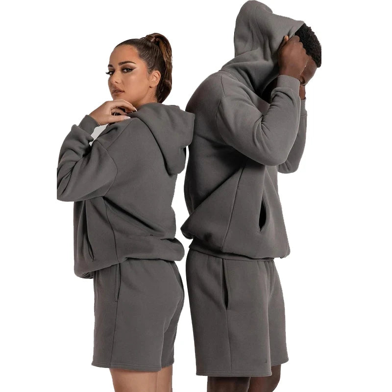 Women Hoodie and Shorts Set Men Shorts and Sweatshirts Sets Custom Hoodie and Shorts Set Unisex