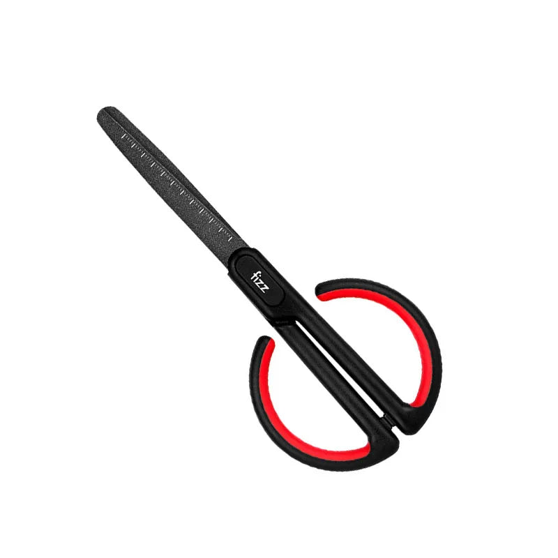STARPRINT 639XY Plastic Handle Fluorine Coated Anti-Stick Art Scissors with Paper Tape School Supplies