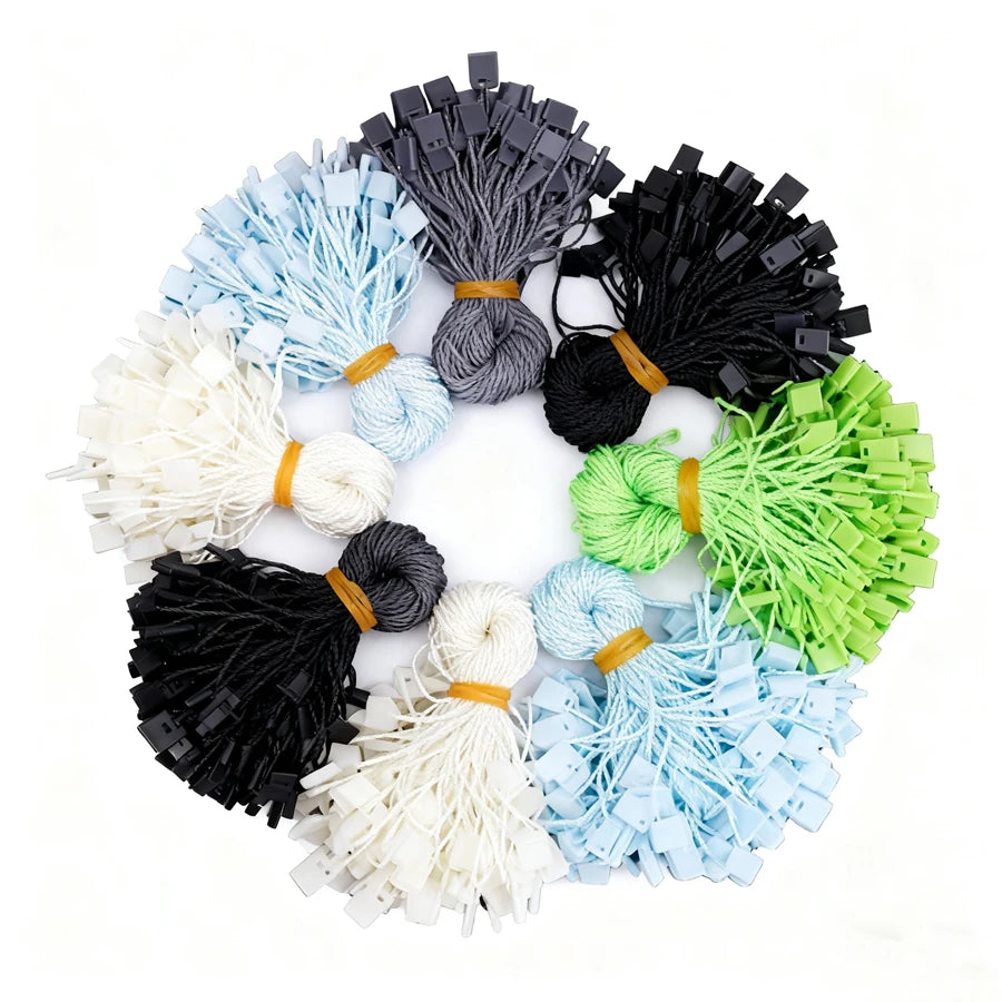 Hot Sale Eco-Friendly Plastic Envelope Seal String Rope GRS Certified Elastic Hang Tag String for Garment Tags