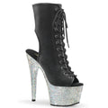 Pole Dance Peep Toe Shoes Lace up 17cm Fashion Exotic Dancer Boots Fashion Stage Crystal Diamond Rhinestones Platform Ankle Boot