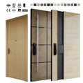 European Style Front Entry Doors Hotel Apartment Exterior and Interior Doors Modern External Wooden Pivot Main Door