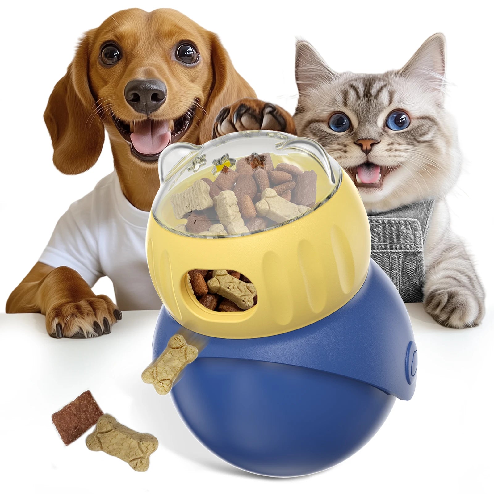New Modern PC Cat Toy Untoppable Owl Fashion Doll Adjustable Hole Leakage Lovely Cartoon Sport Ball for Cats and Dogs