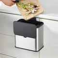 Hanging Trash Can Installable Indoor Cupboard Wall-Mounted Kitchen Counter Compost Bin