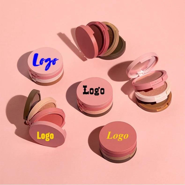 OEM Private Label DIY Highlighter Blusher Palette Create Your Own Contouring Bronzer Palette