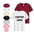 Wholesale 100% Cotton 200gsm Unisex T-Shirt Customizable Solid Pattern Men and Women's Casual Blank T-shirts