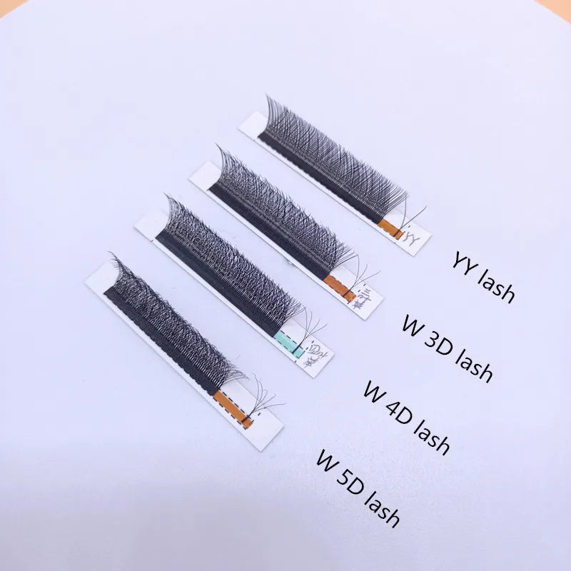 W V Y Type Shape Volume Eyelash Extension Individual False Eyelashes 3D 4D 5D 6D 7D 8D 10D Clover Lashes Private Label