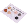 Wholesale Solid Color Alloy Brooch Pin Different Shapes for Women Frosted Magnet Hijab Scarf Pin Wedding Engagement Children's