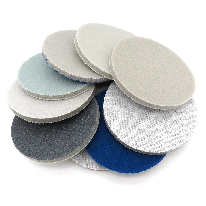 3inch Flocking Round Sponge Sanding Disc Hook and Loop Abrasive Disc 3000 Grit Foam Sandpaper for Polishing Grinding Power Tool