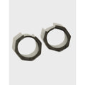 925 Sterling Silver Huggie Earrings Geometric Octagonal Hoop Earrings Minimalist Cool Girls Earrings Women Wholesale