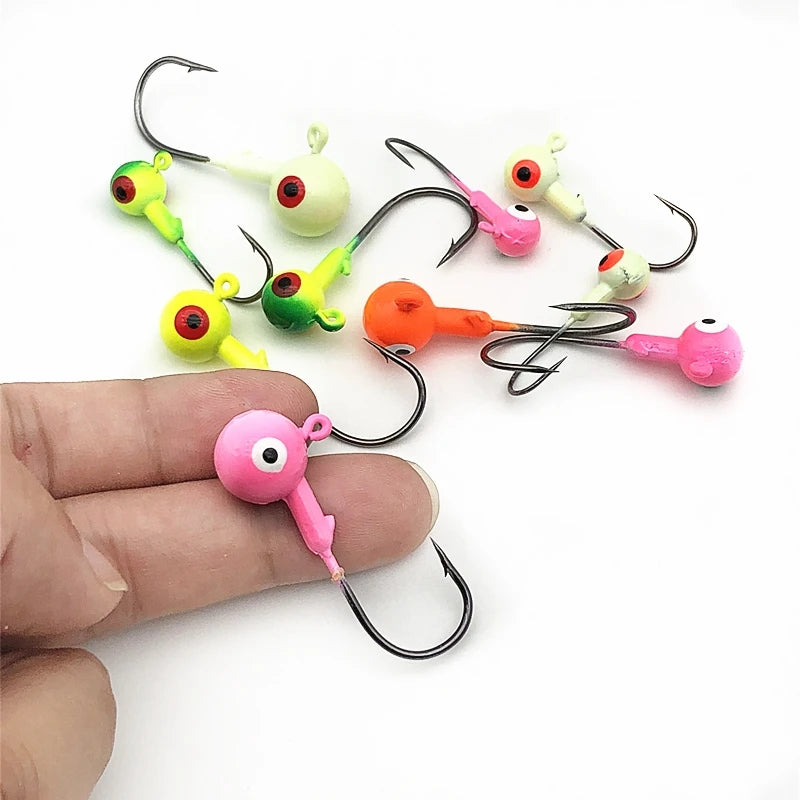TOPRIGHT FH007 5 Colors Jig Head High Quality Stainless Steel Colorful Lead Jig Head Hook Fishing Lure Hook