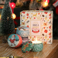 4 Pcs Funday Wholesale Luxury Handmade Santa Christmas Diwali Easter Eco-friendly Soy Wax Pillar Scented Candles Gift Set