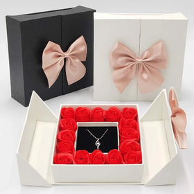 D-FZH025 Gift Hot Sale Soap Rose Head Flower Rose in Box Gift for Mother's Day