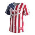 American Flag Pattern Premium Quality Breathable Baseball Jersey Custom Team Uniforms with Quick-Dry Fabric for Game & Training