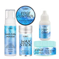 Private Label All in 5 Lace Glue Organic Natural Ingredients Heat Protection Curl Mousse Edge Control Wax Stick Hair Styling Kit